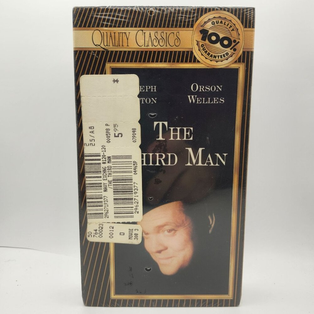 The Third Man VHS 1988 Quality Classics Sealed Joseph Cotton Orson Welles B&W